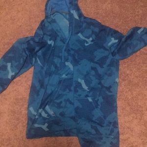 Nike blue army zip up hoodie